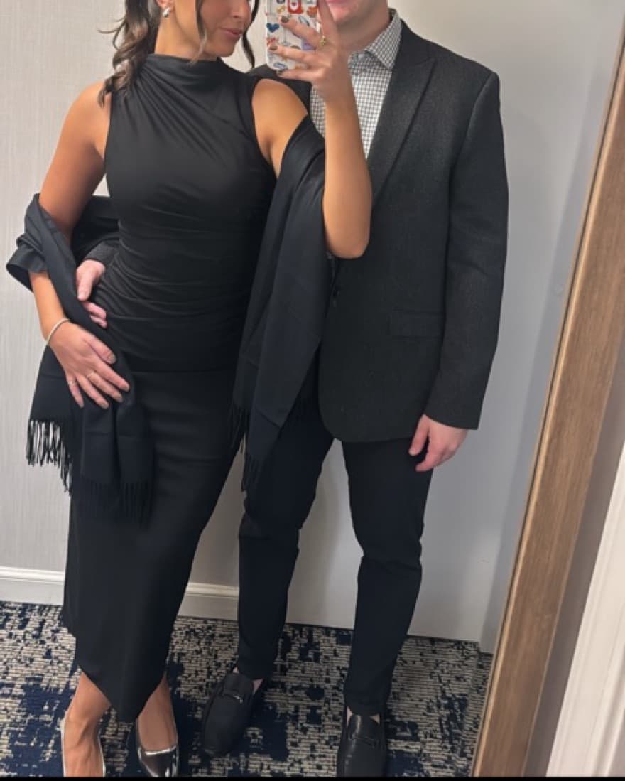 Zara High Neck Black Formal Gown - Image 1