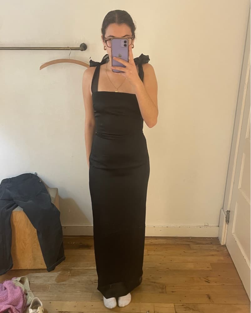 Black Reformation Silk Formal Dress - Image 2