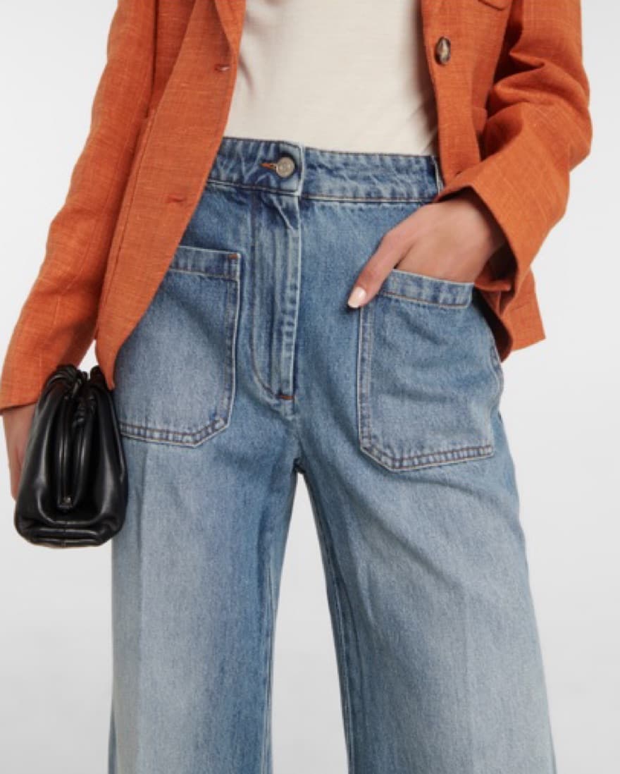 VICTORIA BECKHAM High Rise Wide Leg Jean - Image 1