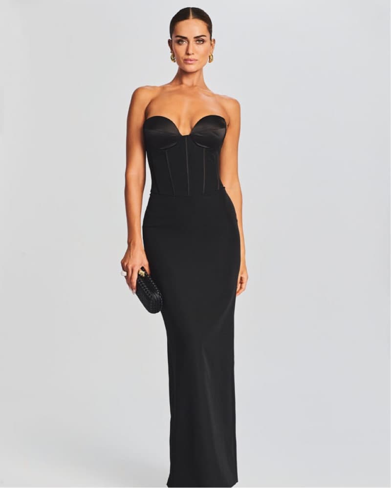 Retrofete Luna Dress In Black Gown - Image 2