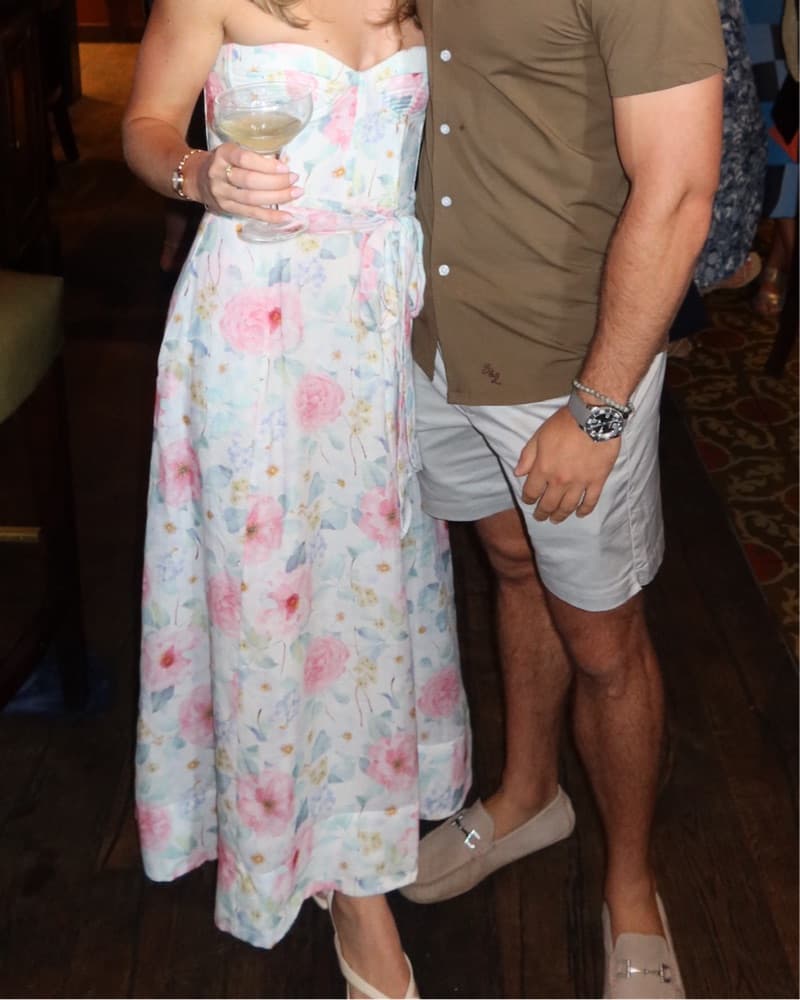 Bardot Strapless Floral Midi  - Image 1