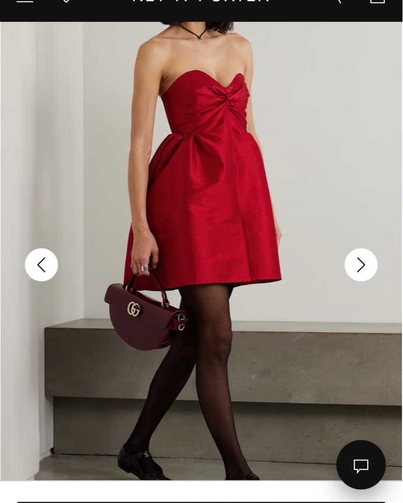 Kika Vargas Strapless Red Cocktail Dress - Image 2