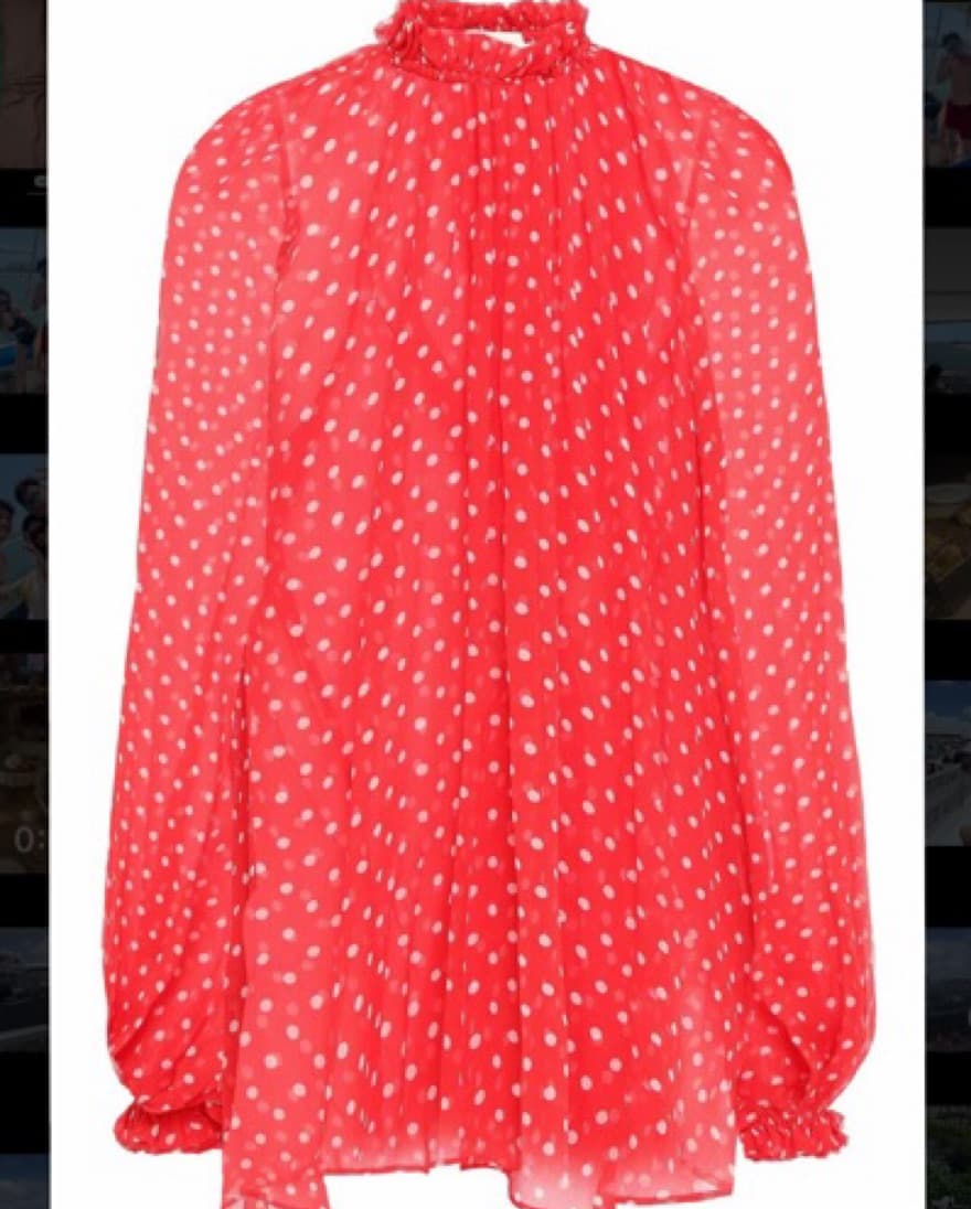 Red Silk Swing Blouse - Image 2