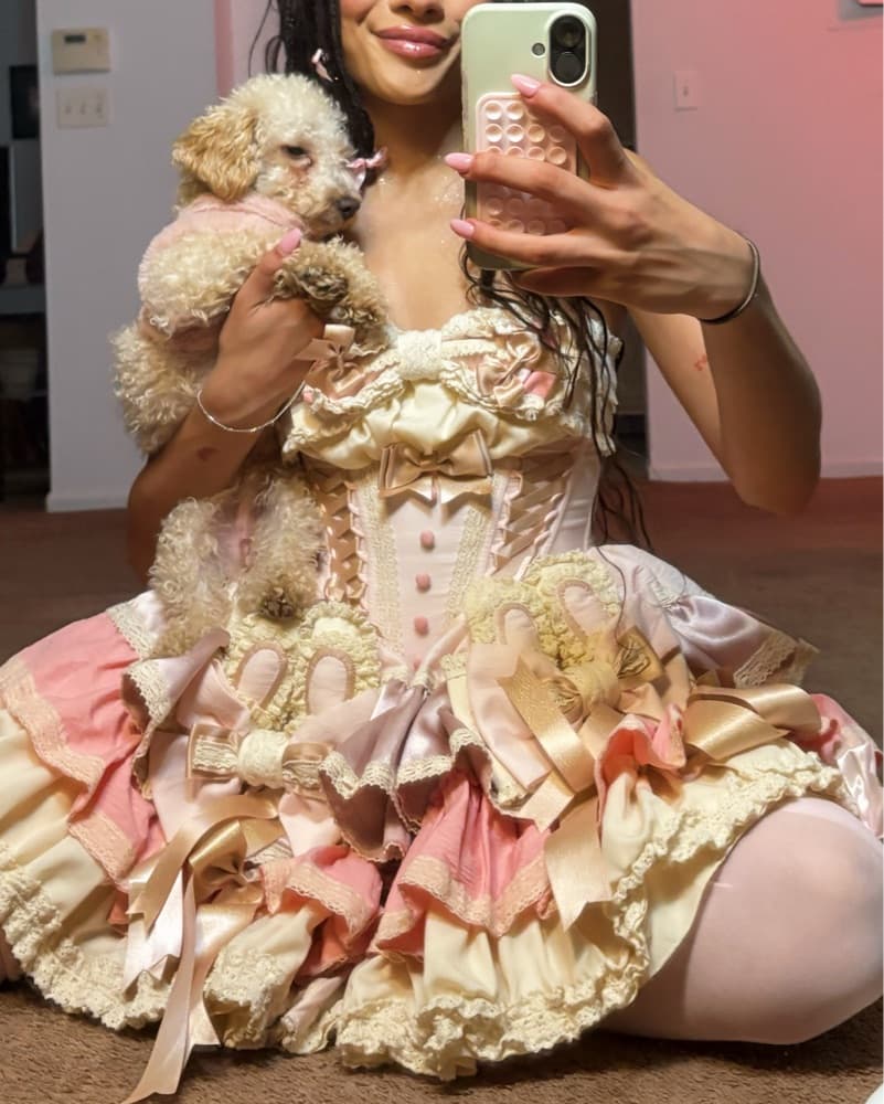 Elegant Frilly Pink Lolita Dress  - Image 2