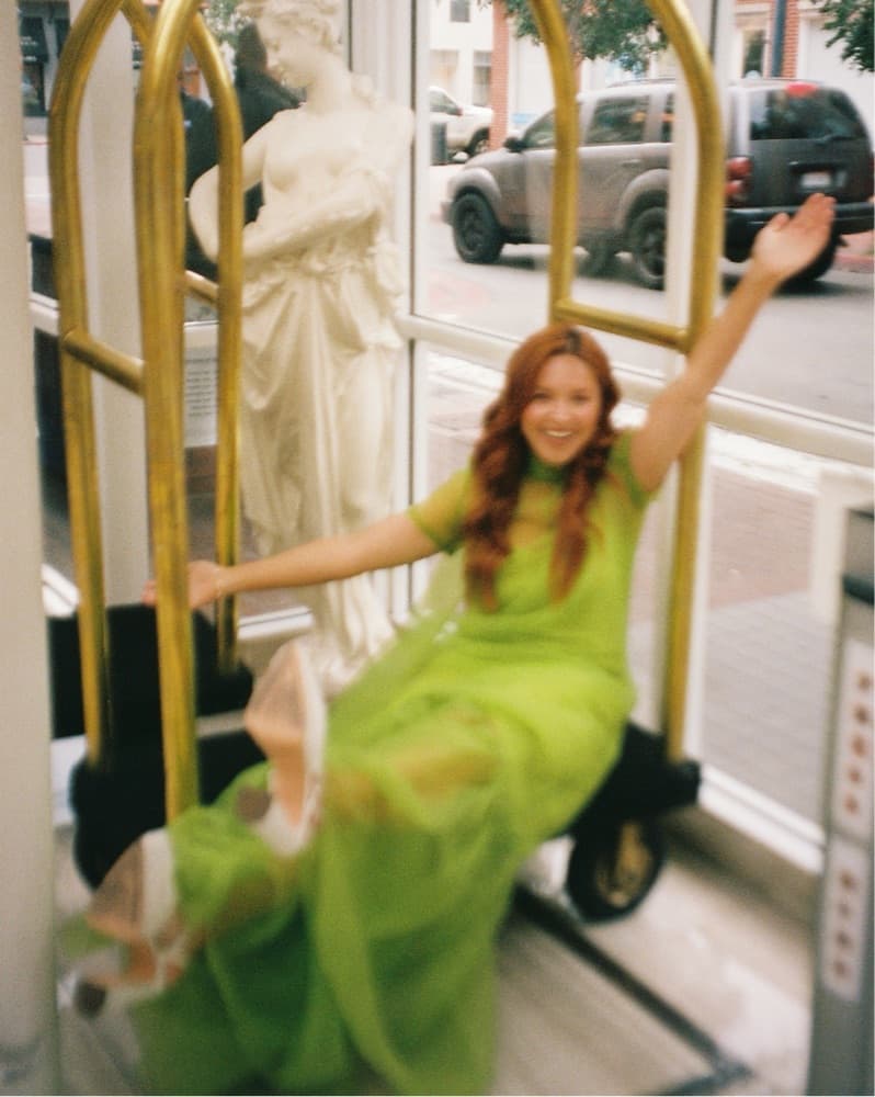 STAUD Calluna Maxi Dress in Kiwi Green - Image 4