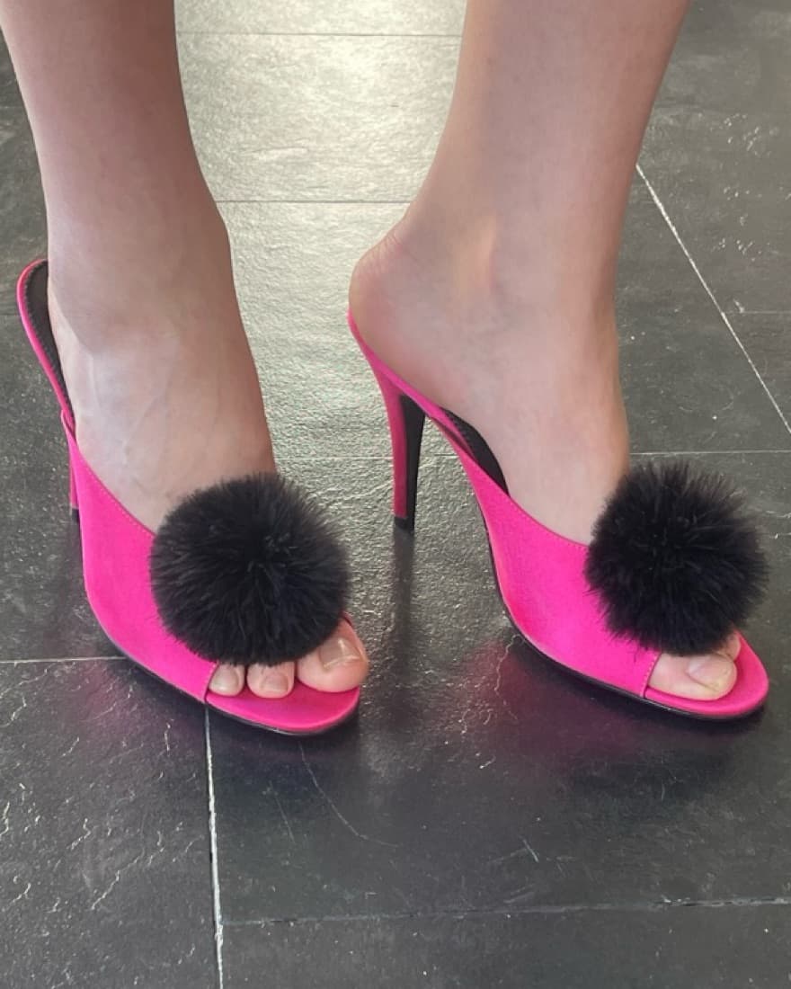 Agent Provacateur Pink Silk Heels  - Image 3