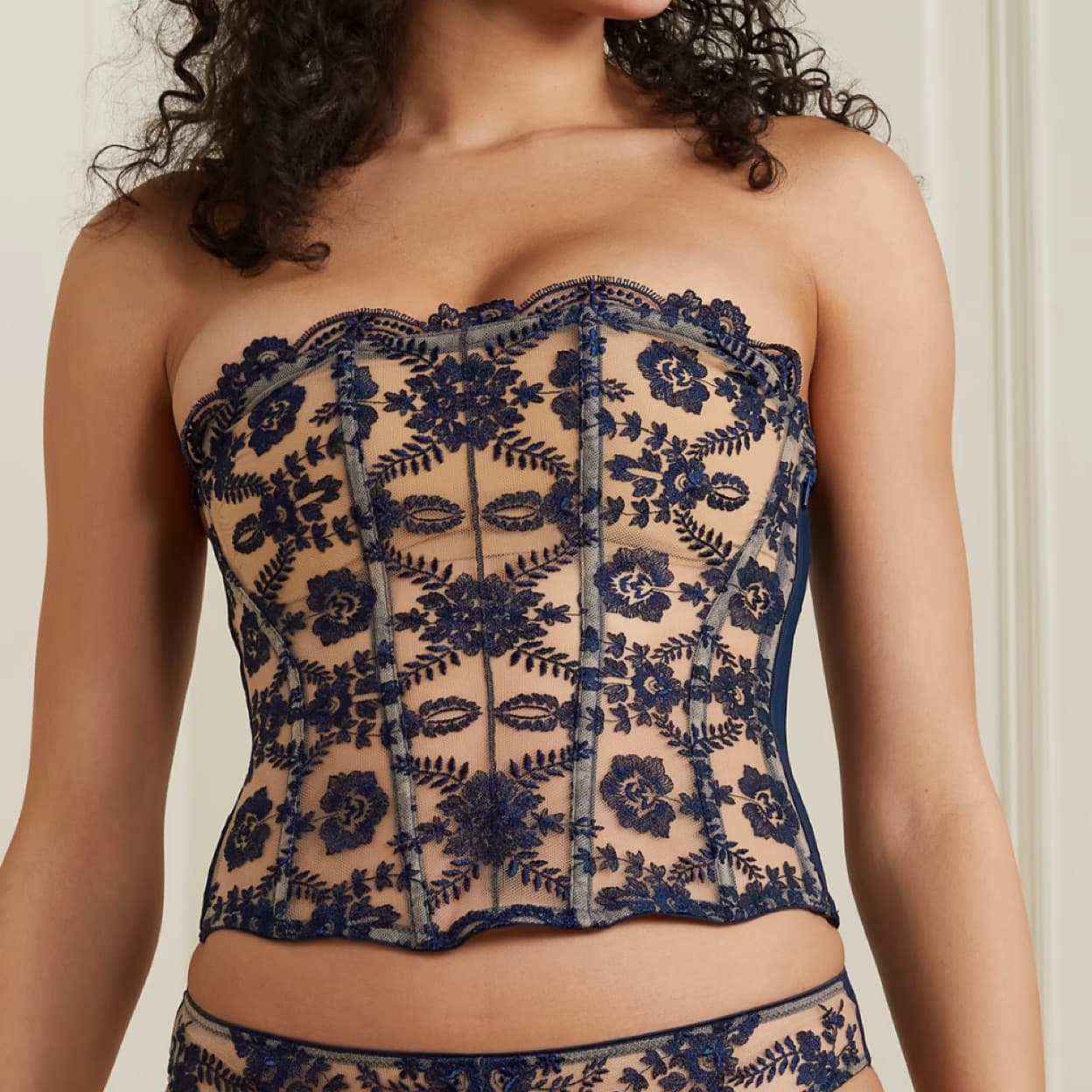 ID Sarrieri Blue Corset Top - Image 1