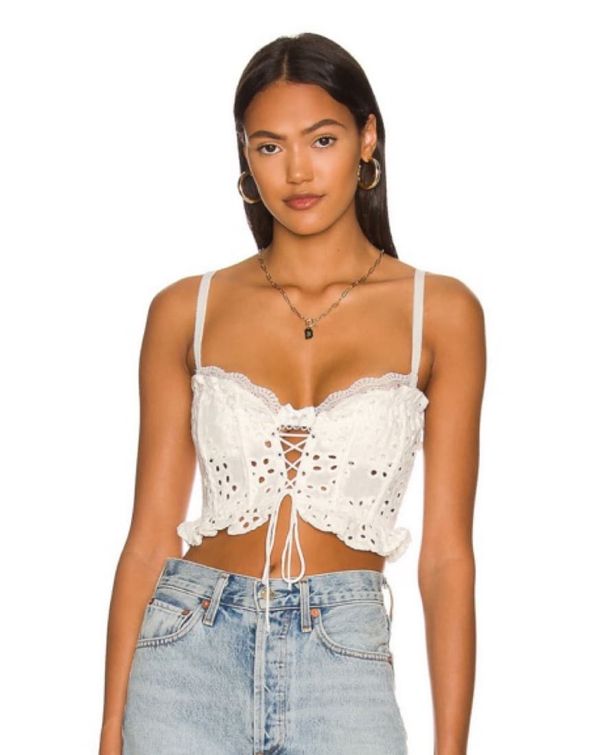 For Love & Lemons Sadie Corset Crop Top - Image 1