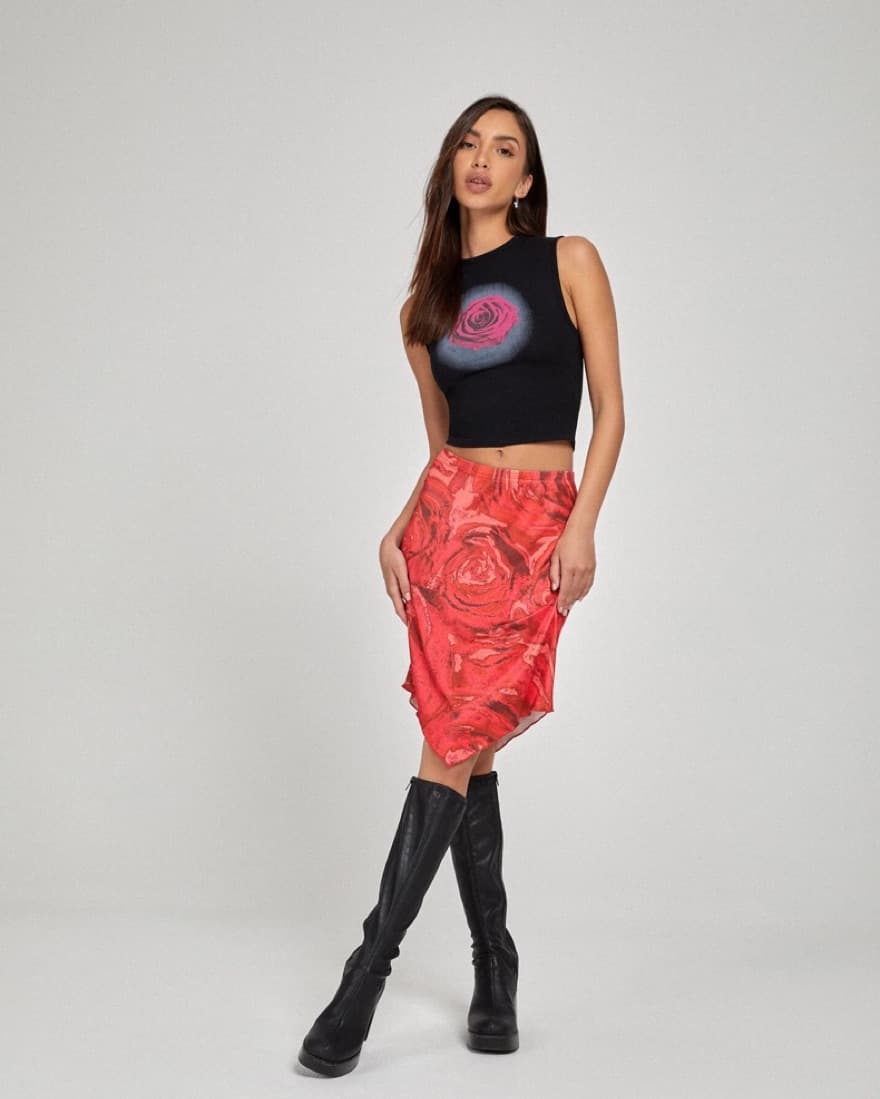 Motel Rose Petal Midi Skirt - Image 1
