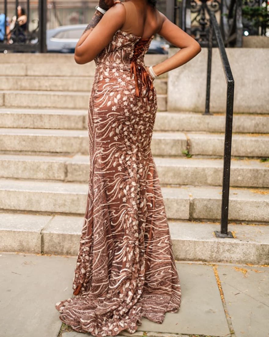 Brown Elegenr Dress - Image 2