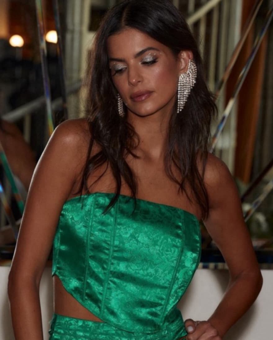 Emerald Green Satin Set - Image 2