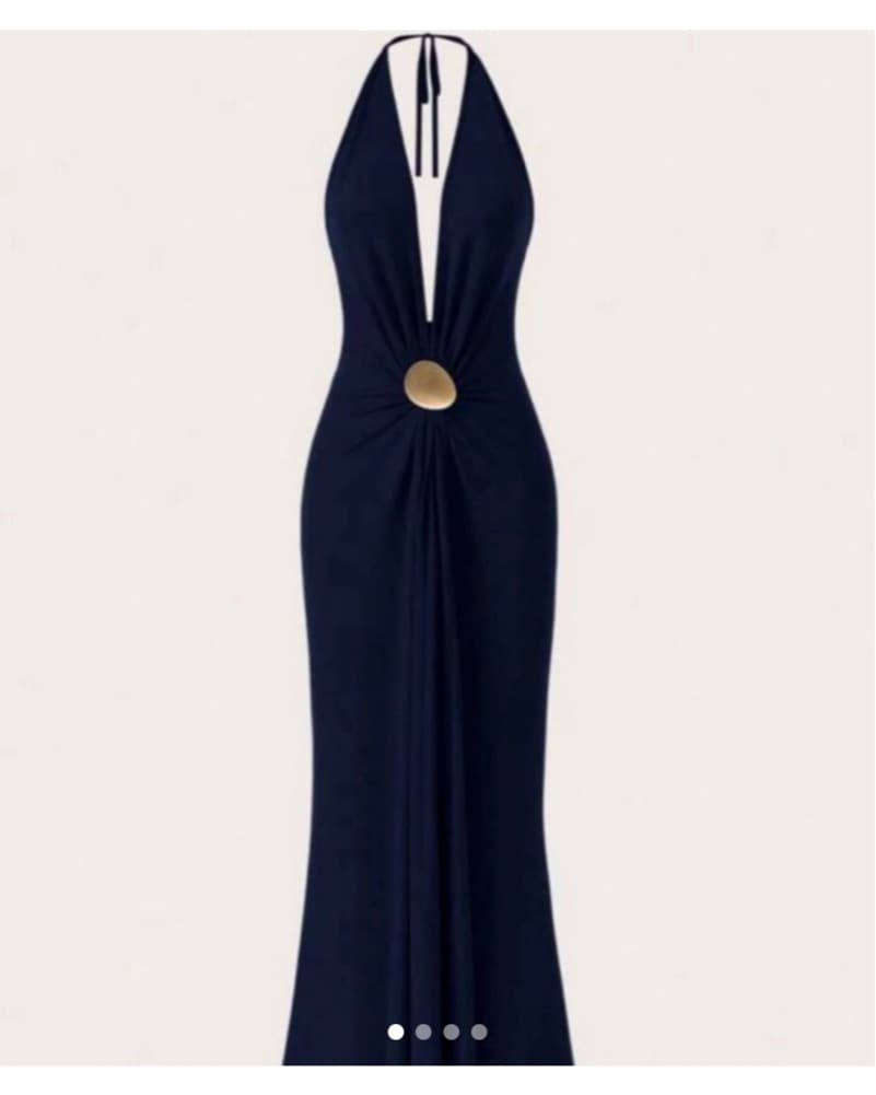 Navy Blue Maxi Dress - Image 2