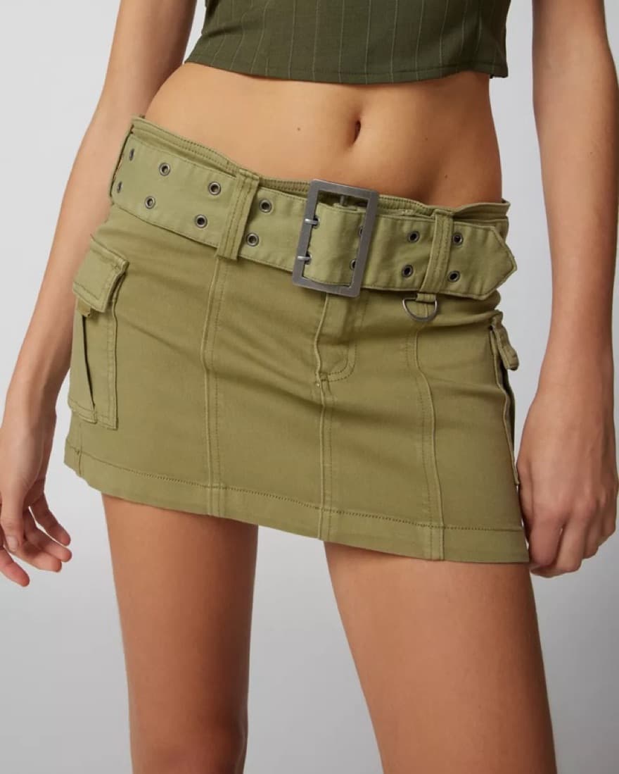UO Joan Belted Mini Skirt - Image 1