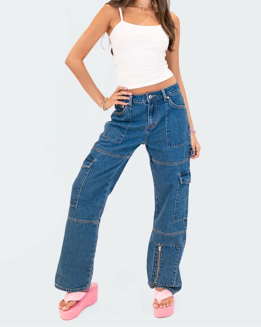 Edikted Jaimie Cargo Jeans - Image 4