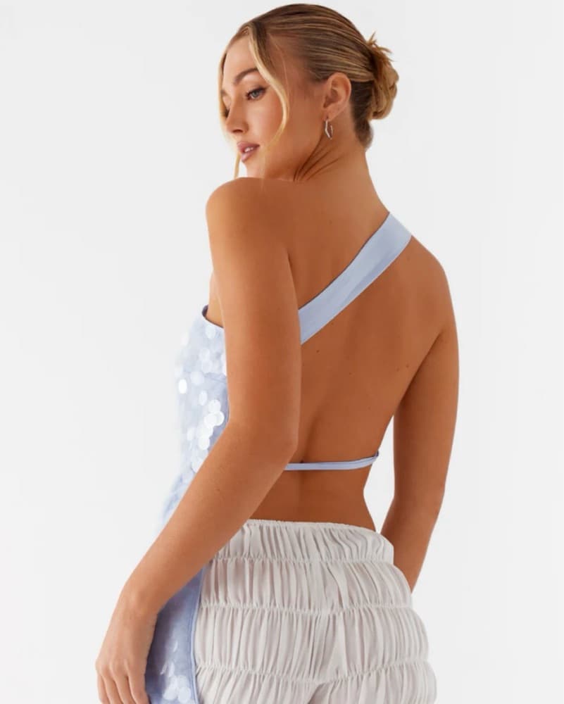 Peppermayo One Shoulder Sequin Top - Image 3
