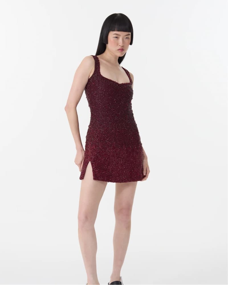 Clio Peppiatt Crystal Dress Ruby M - Image 1