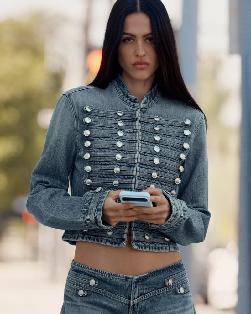 Fitted Button Denim Jacket - Image 2