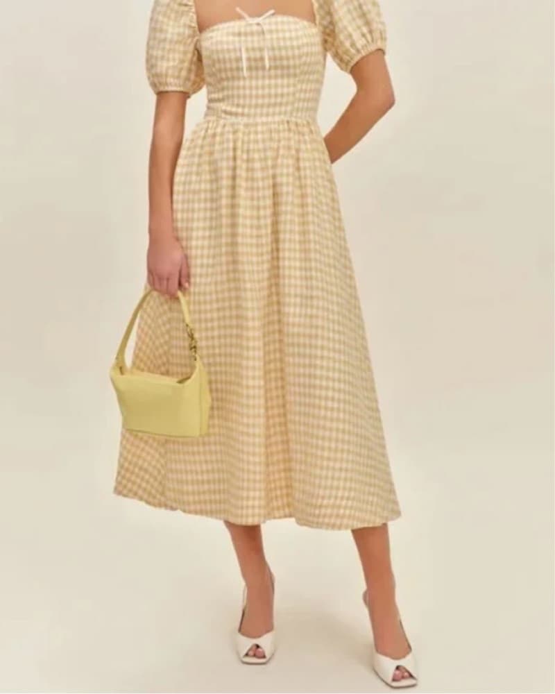REFORMATION Marella Linen Dress - Image 1