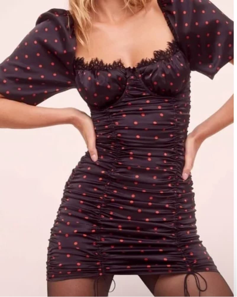 For Love & Lemons Red Polka Dot Mini Dre - Image 1