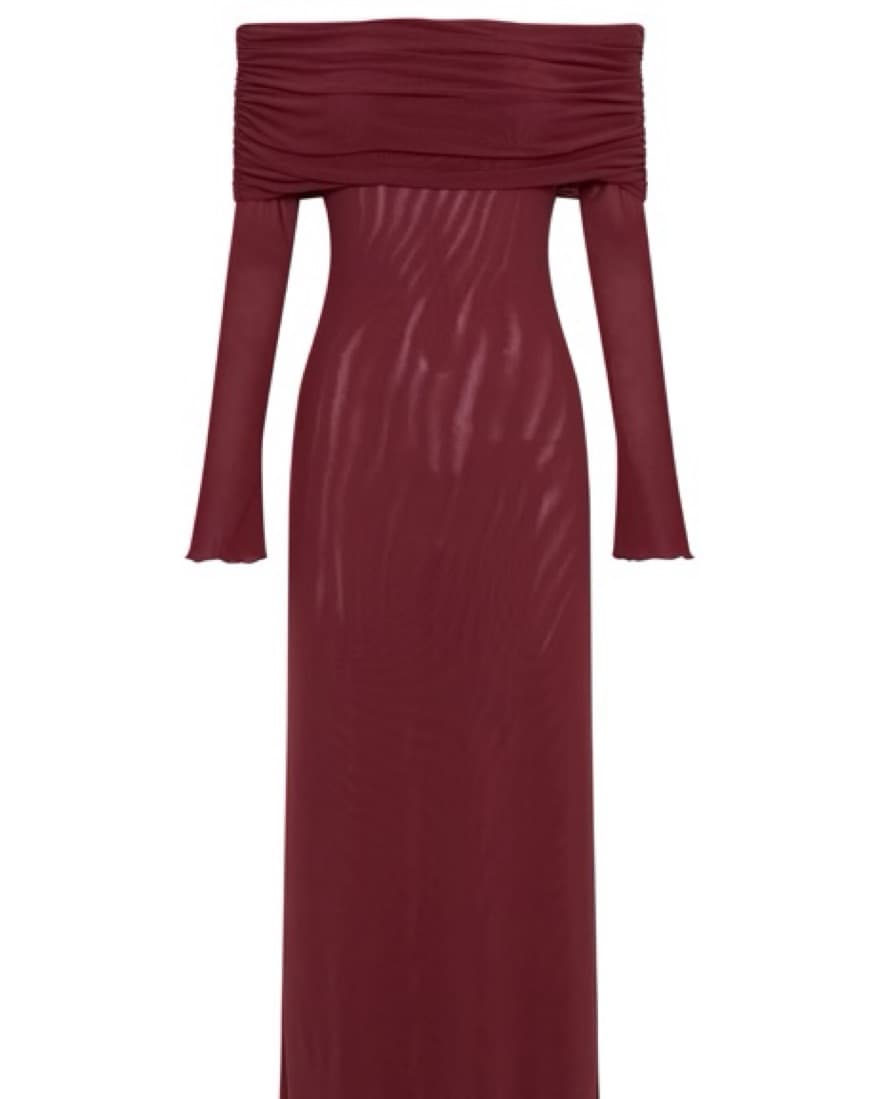 Josie Off Shoulder Mesh Maxi Dress  - Image 1