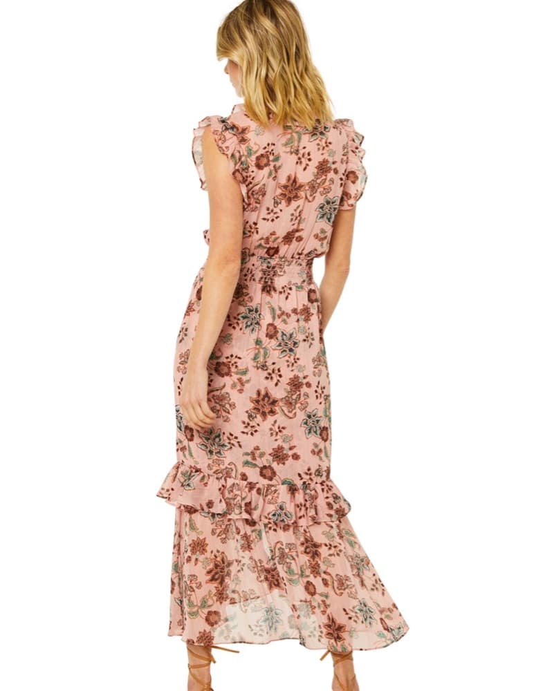 Misa Los Angeles Floral Ruffled Midi Dress - Image 4