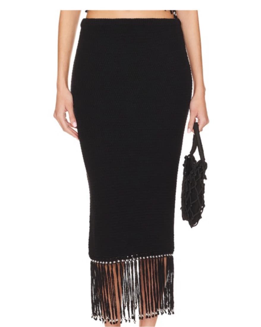 Revolve Fringe Crop Top & Skirt Set - Image 3