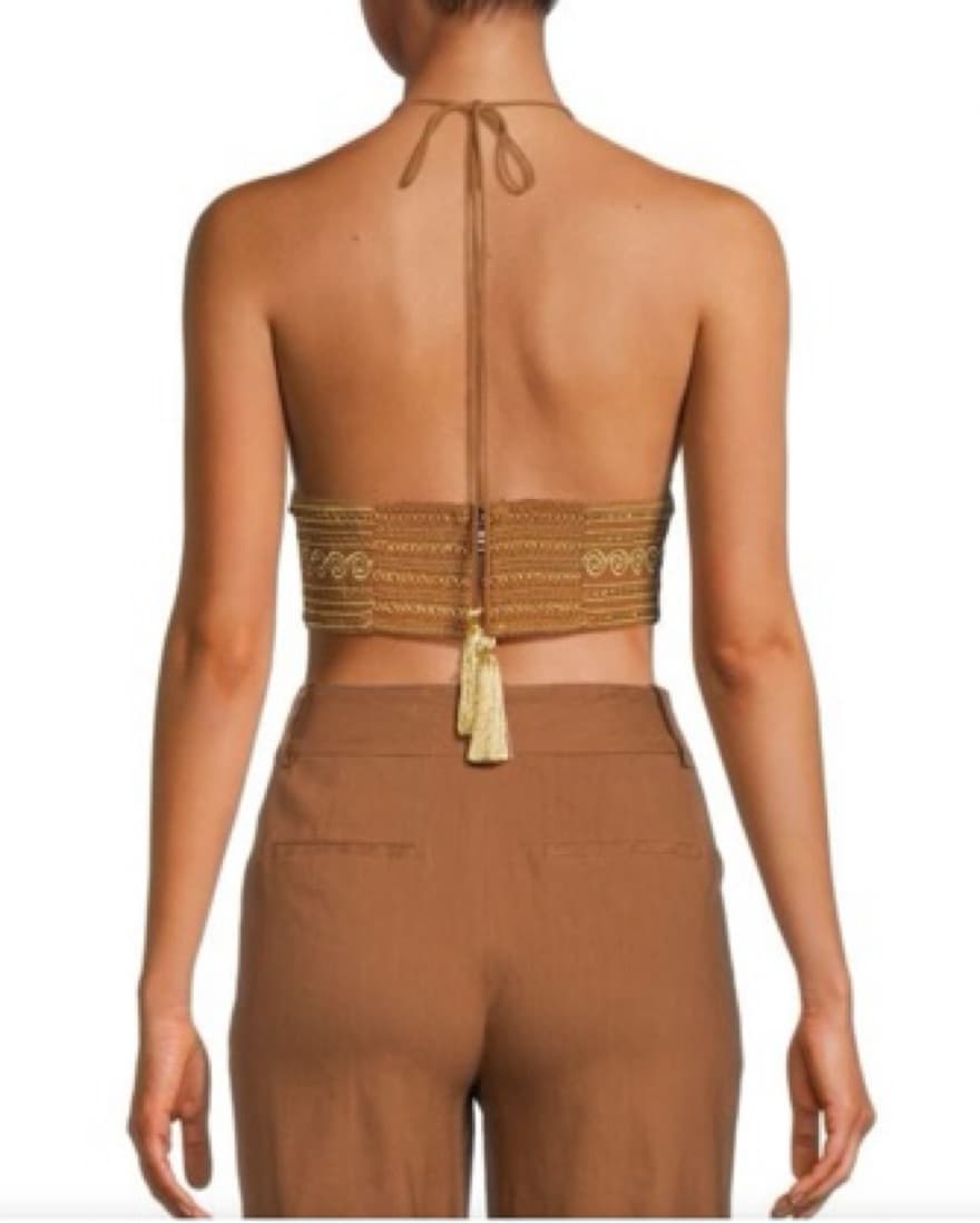Alice + Olivia Carli Crop Halter Top Set - Image 2