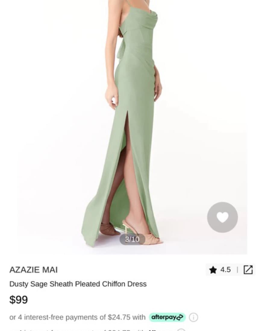 Dusty Sage Green Dress - Image 3