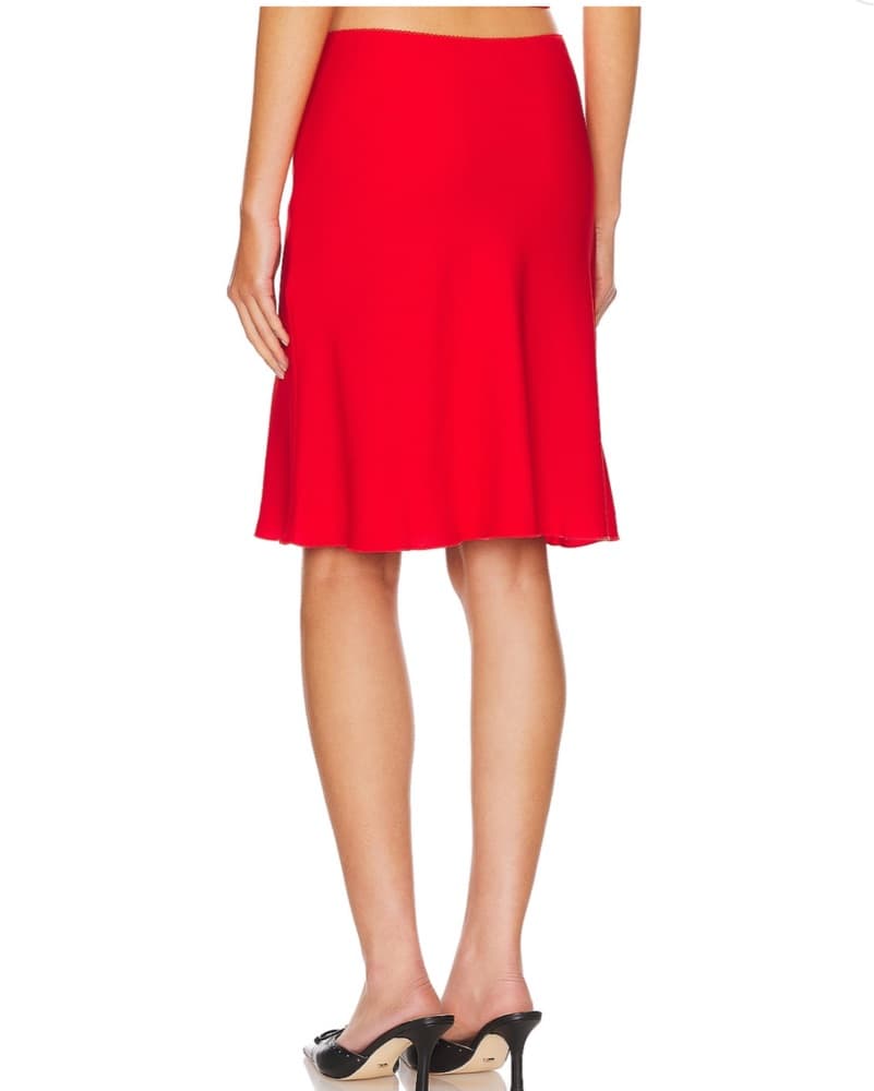 Danielle Guizio Red Paloma Skirt   - Image 2