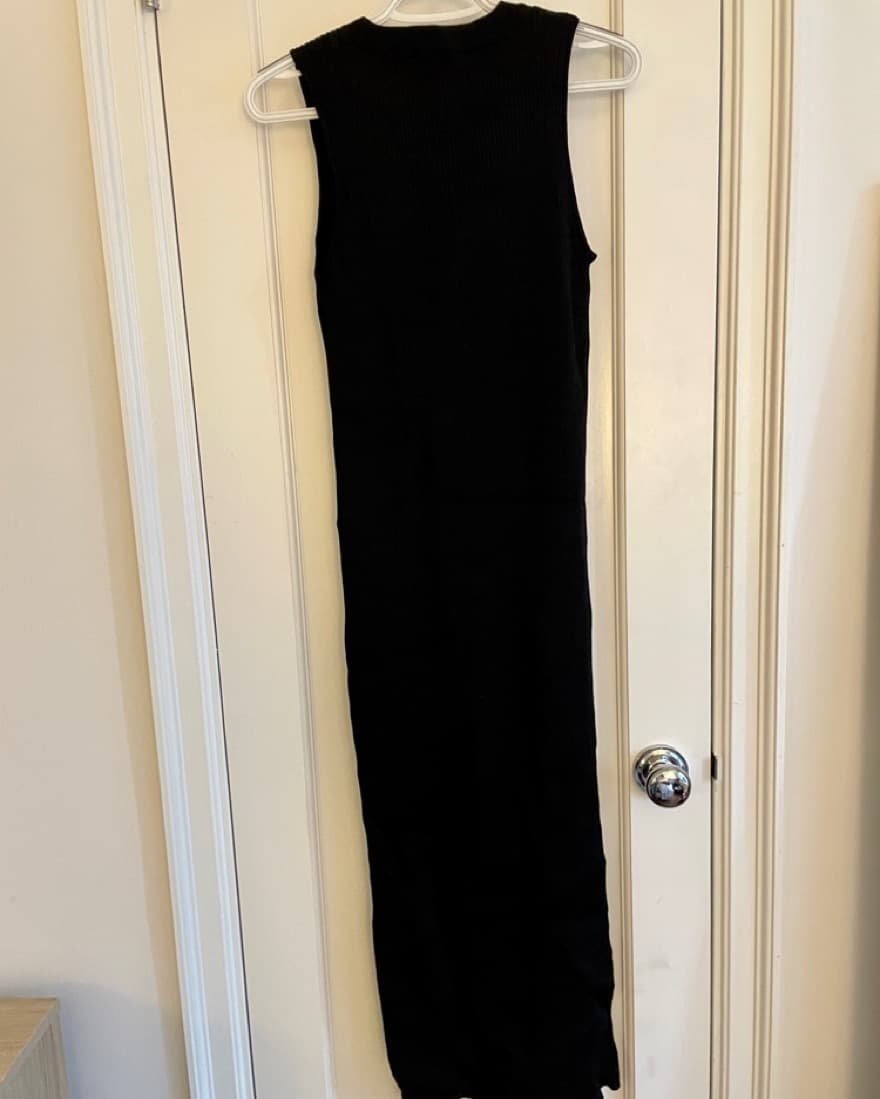 Zara Side Vented Cut Out Ribbed Dress - Image 3