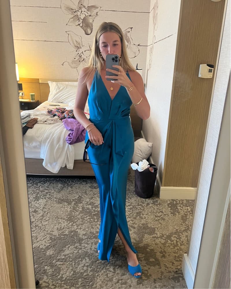 Simkhai Giana Gown - Ocean Blue - Image 2