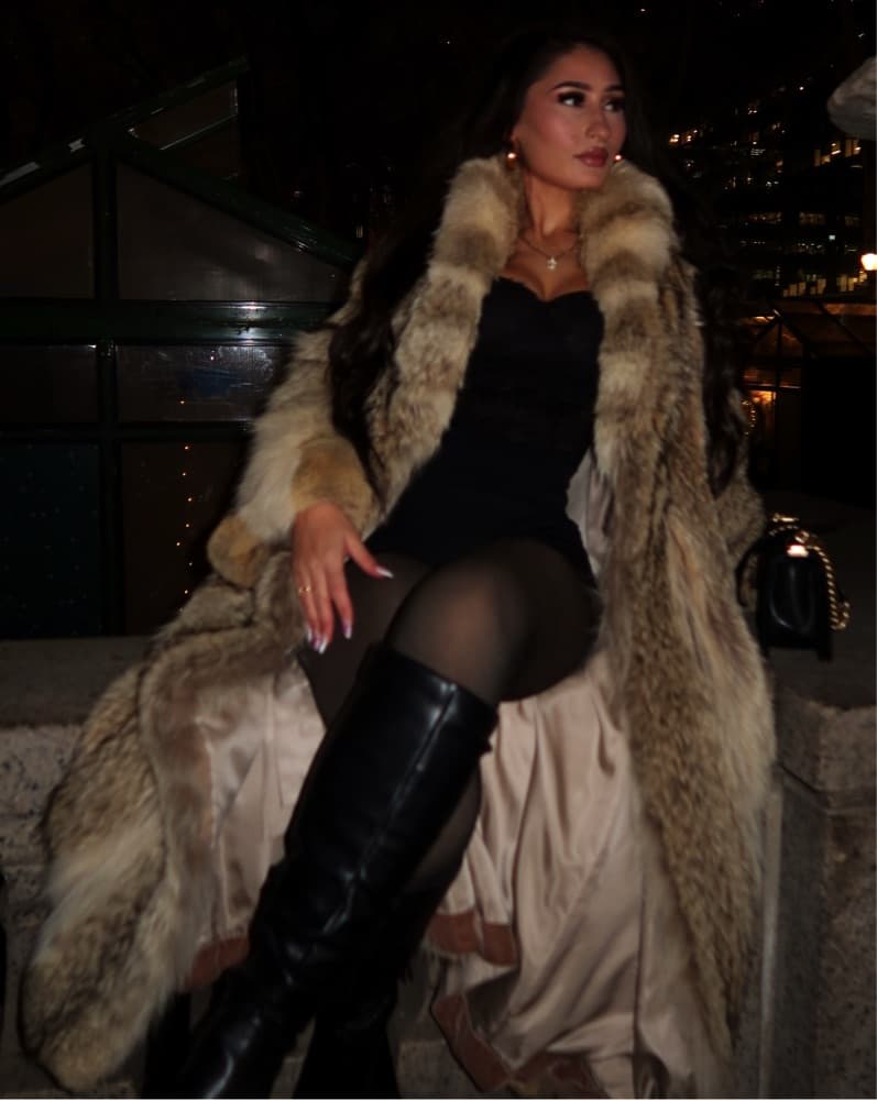 Vintage Mob Wife Fur Coat - Image 2