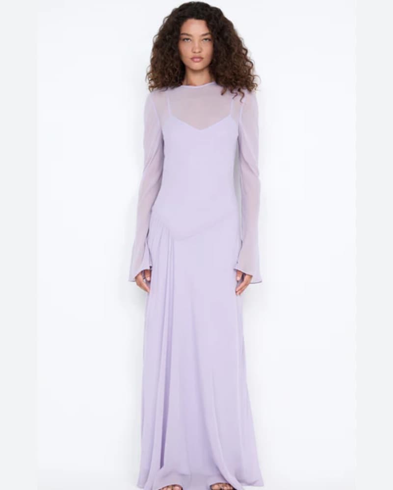 Delilah Long Sleeve Maxi Dress Wisteria - Image 2