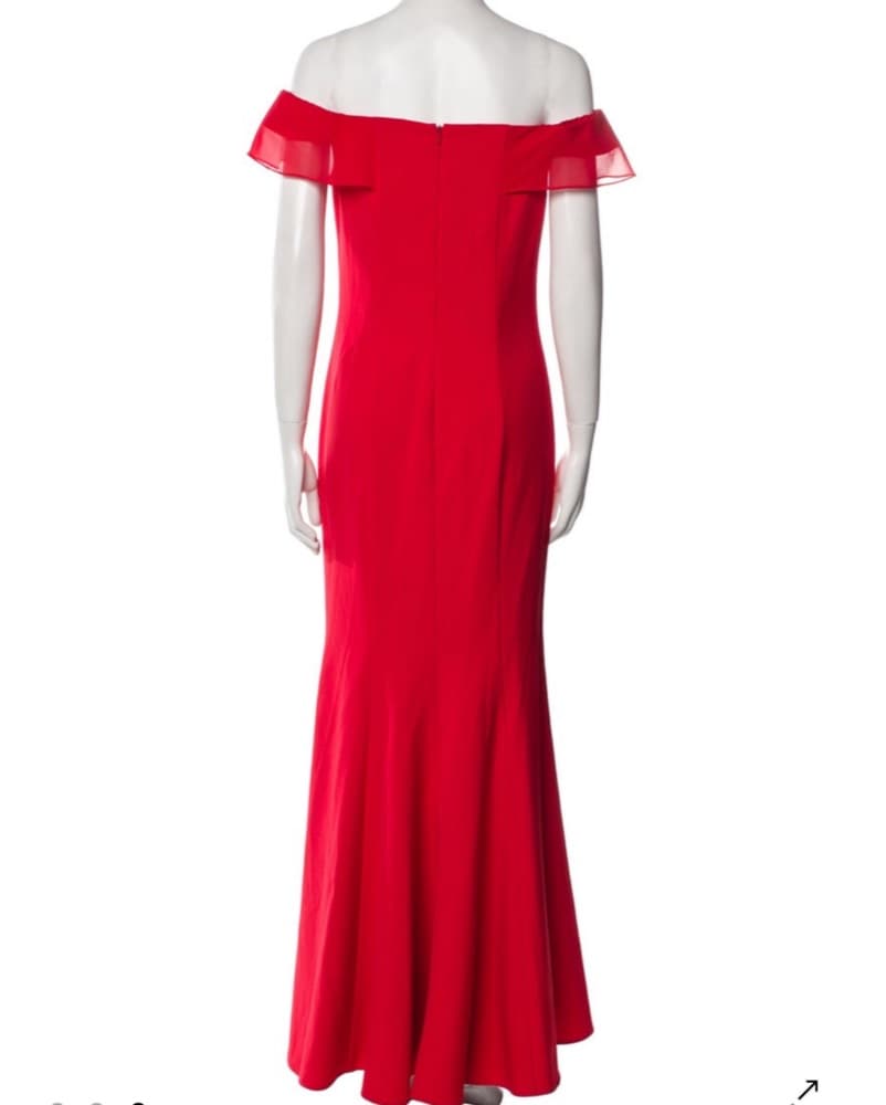 Red Off The Shoulder Dress/gown - Image 3