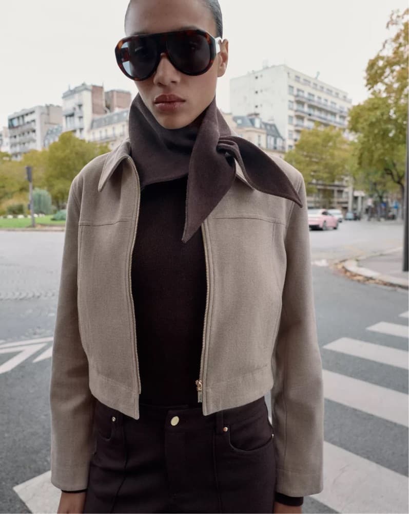 Versatile Beige Cropped Jacket - Image 1