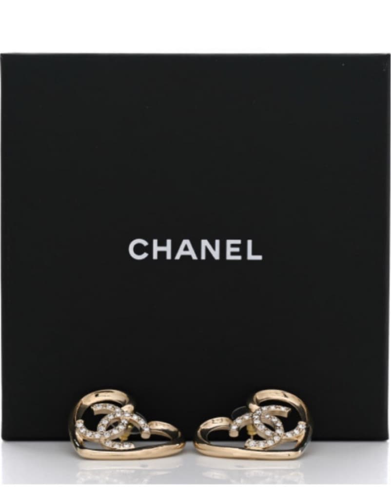 Chanel Heart Earrings - Image 2