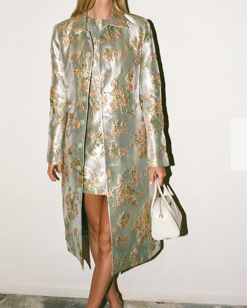 Staud ANTOINETTE COAT METALLIC BLOOM - Image 3