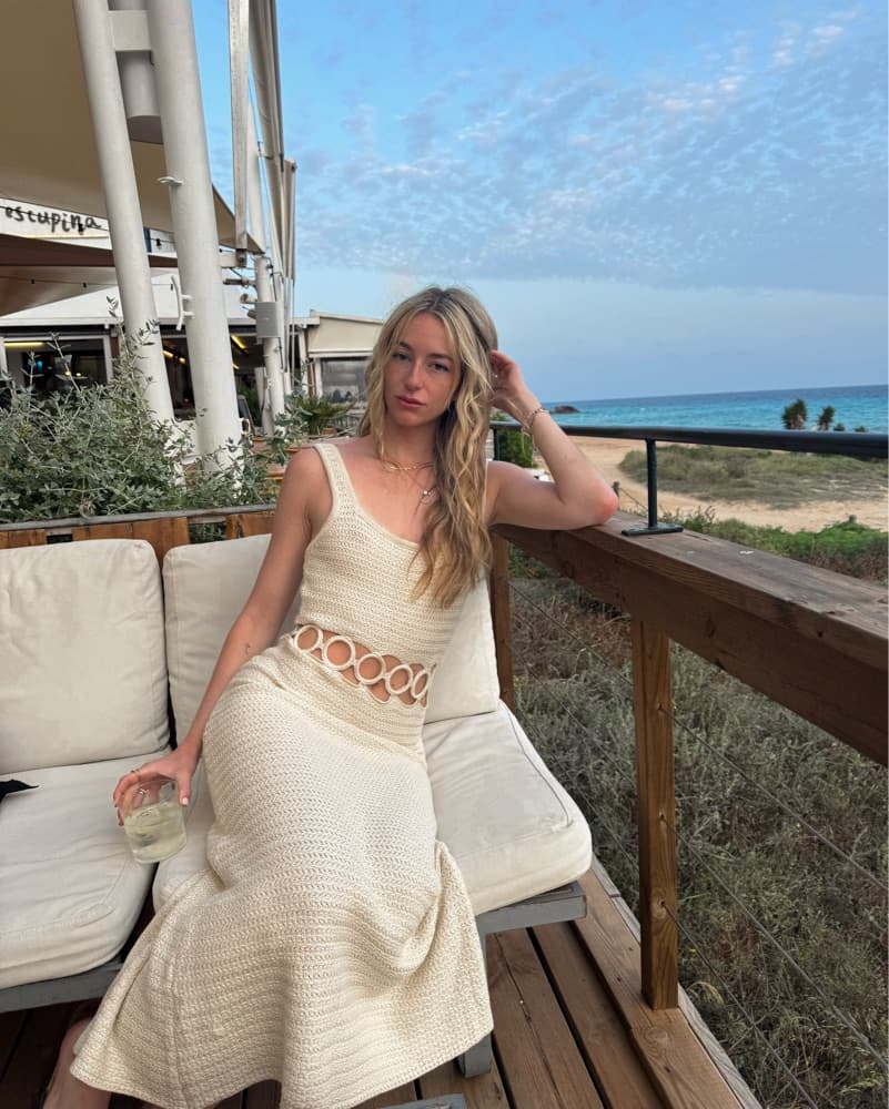 Beige Knit Dress - Image 2