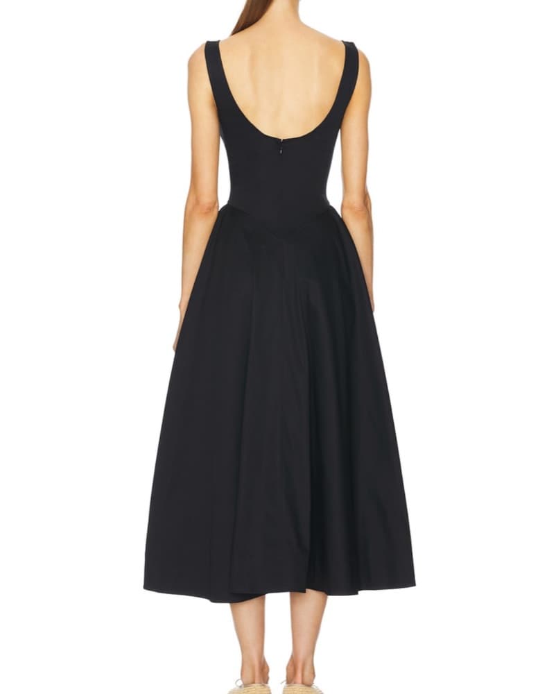 Helsa Black Midi Dress - Image 3