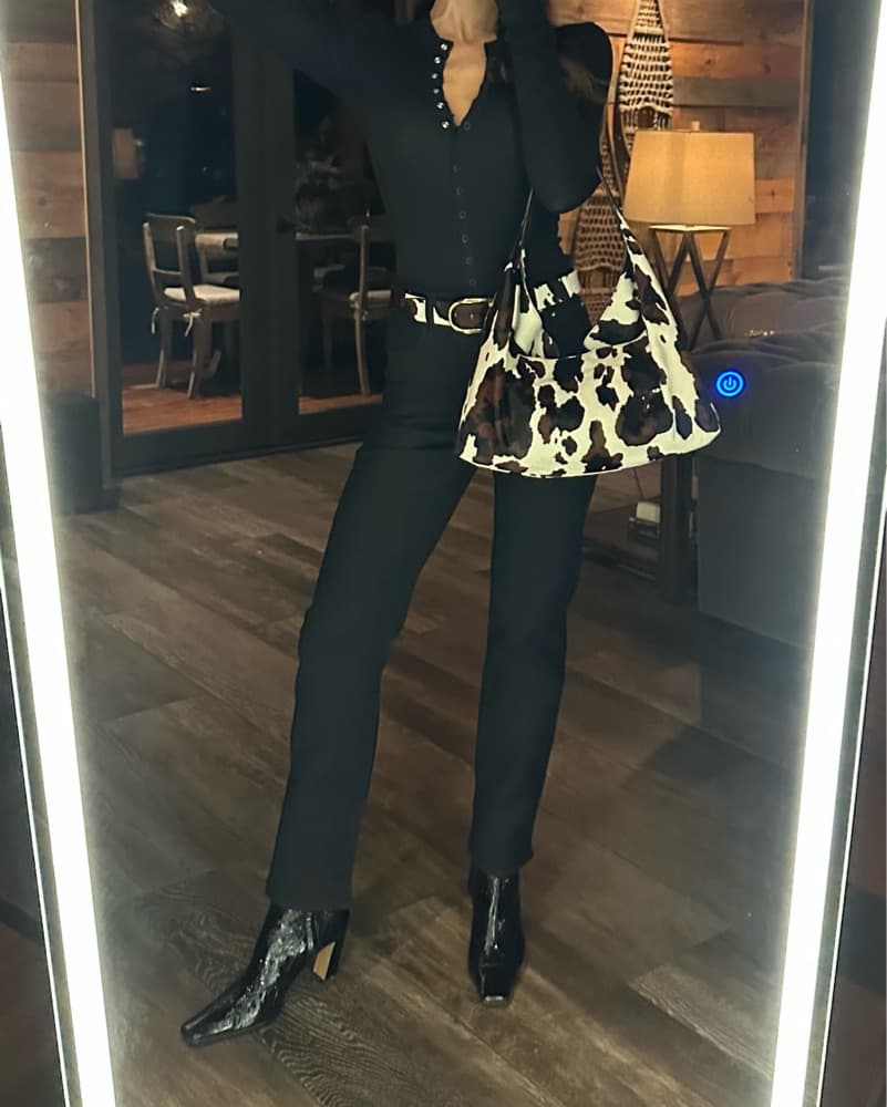 Cowhide Matching Bag & Belt - Image 3