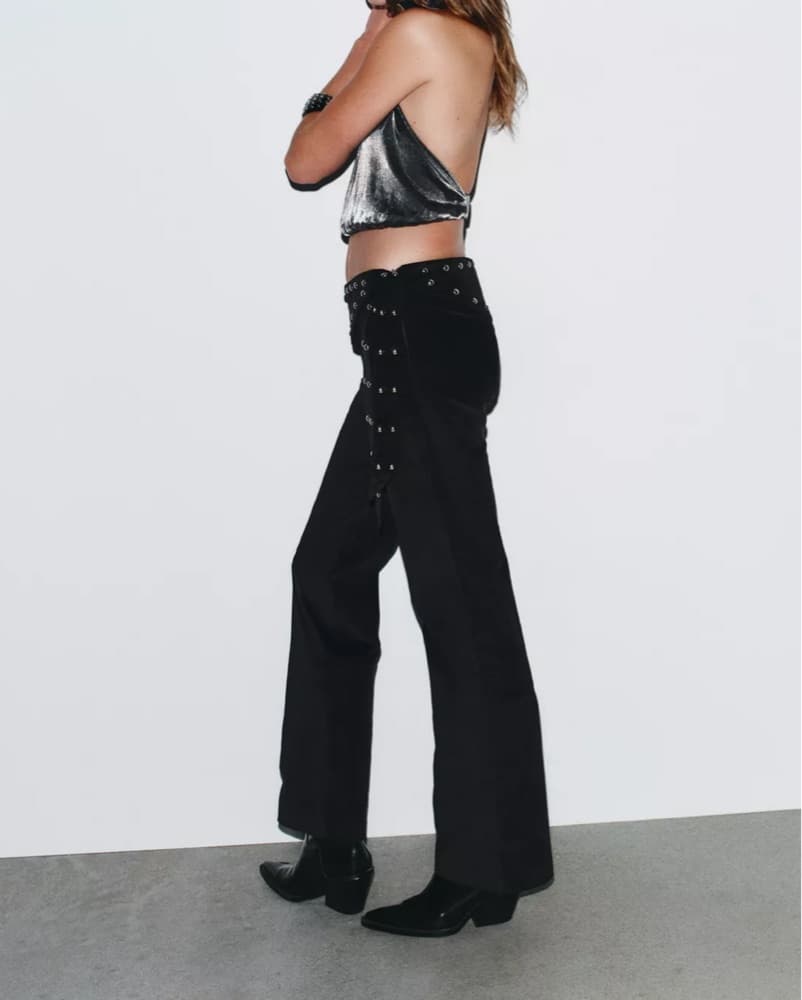Black Studded Pants - Image 4