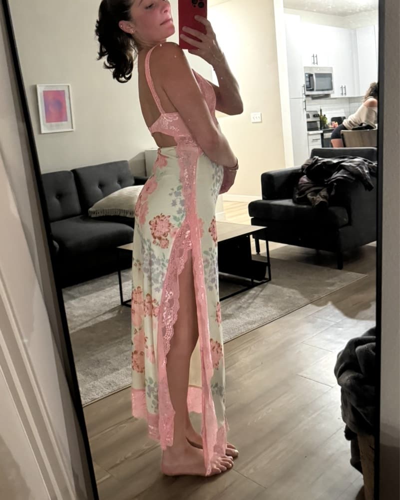 Revolve (Free People) Pink Floral Dress - Image 2