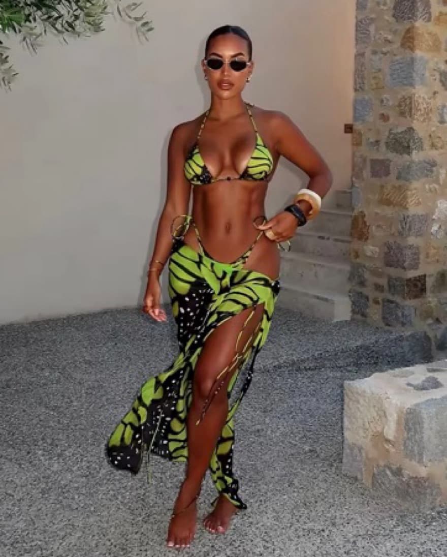 Pink Plastic Gwen 3 Piece Swimsuit Set - Image 1