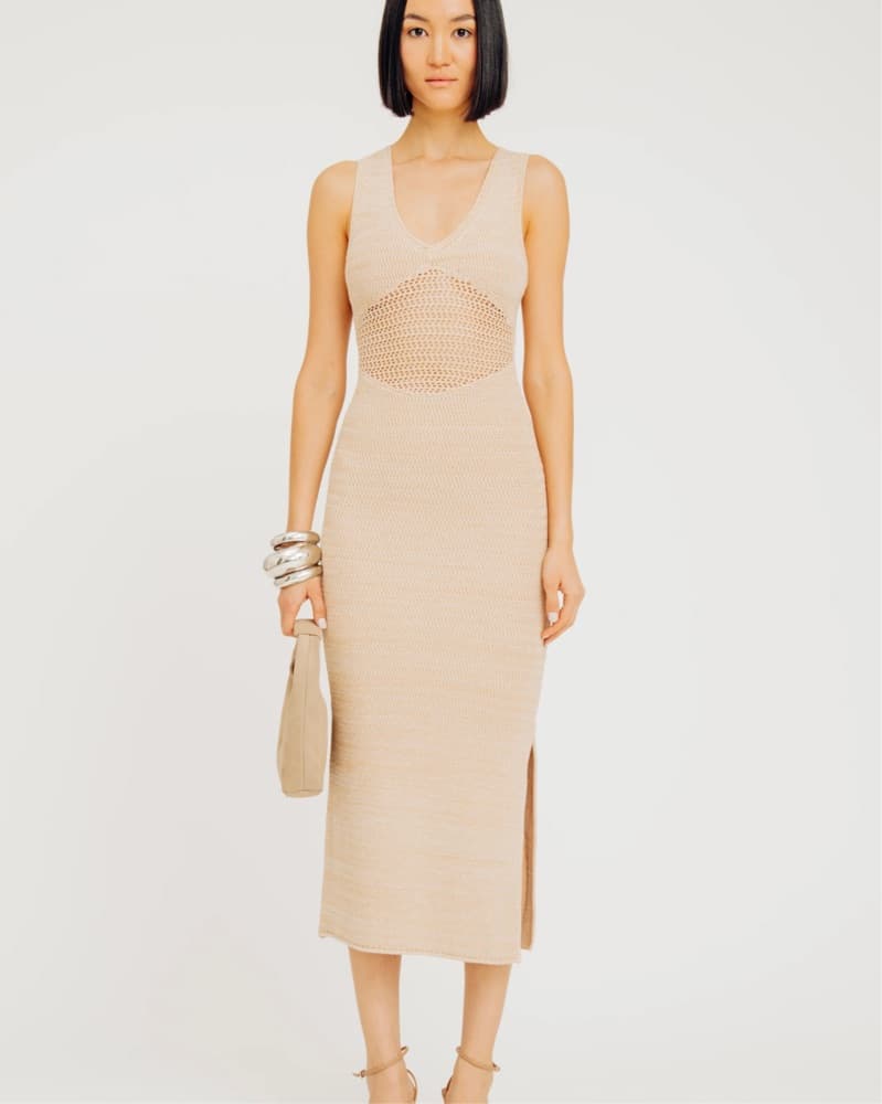 Ronny Kobo Knit Midi Dress | M - Image 1