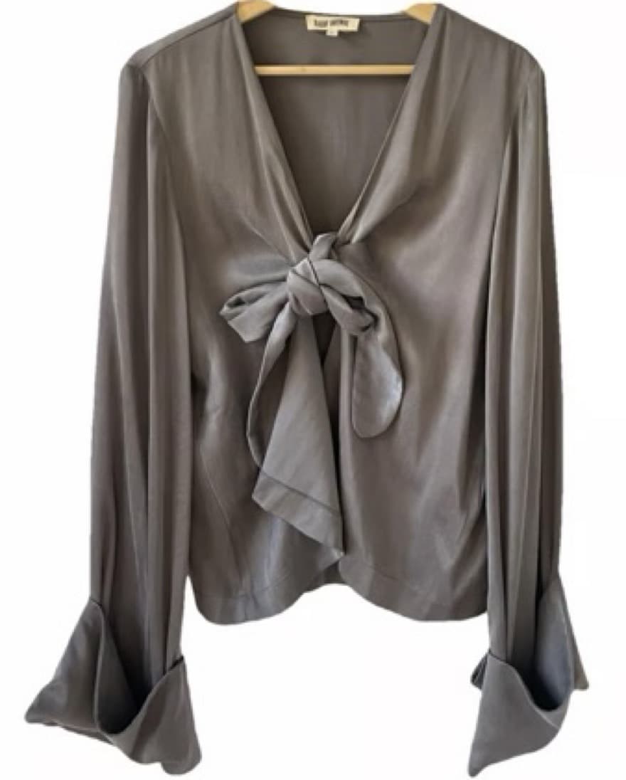 Djerf Avenue Tie Top In Storm - Image 1