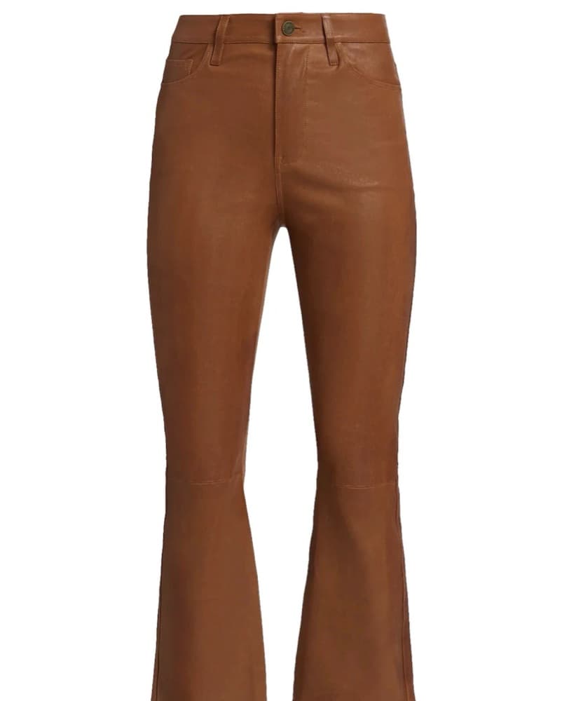 FRAME Le Crop Mini Boot Leather Pant - Image 1