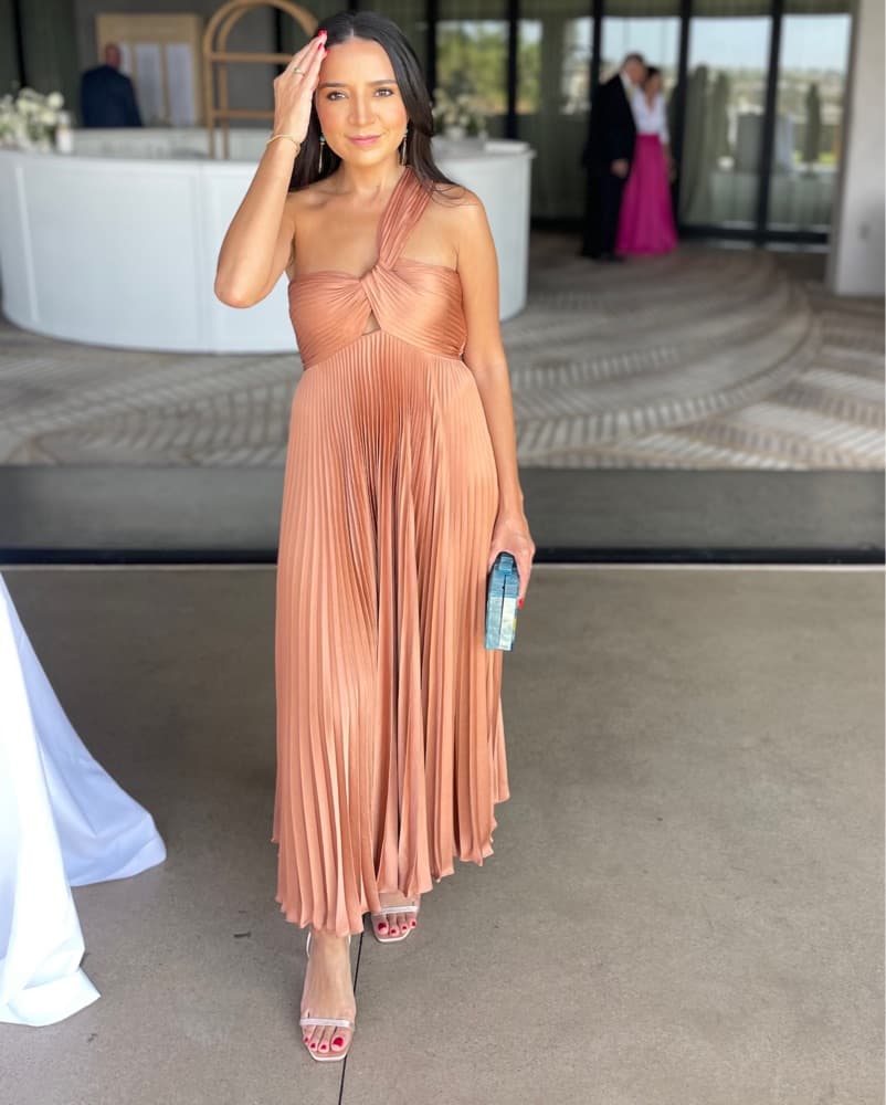 A.L.C. Nessa One Shoulder Pleated Gown - Image 3