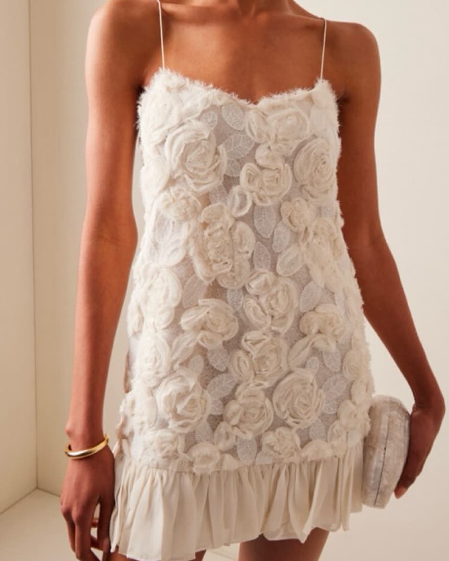 Alexis Blanc Georgette Mini Dress - Image 1