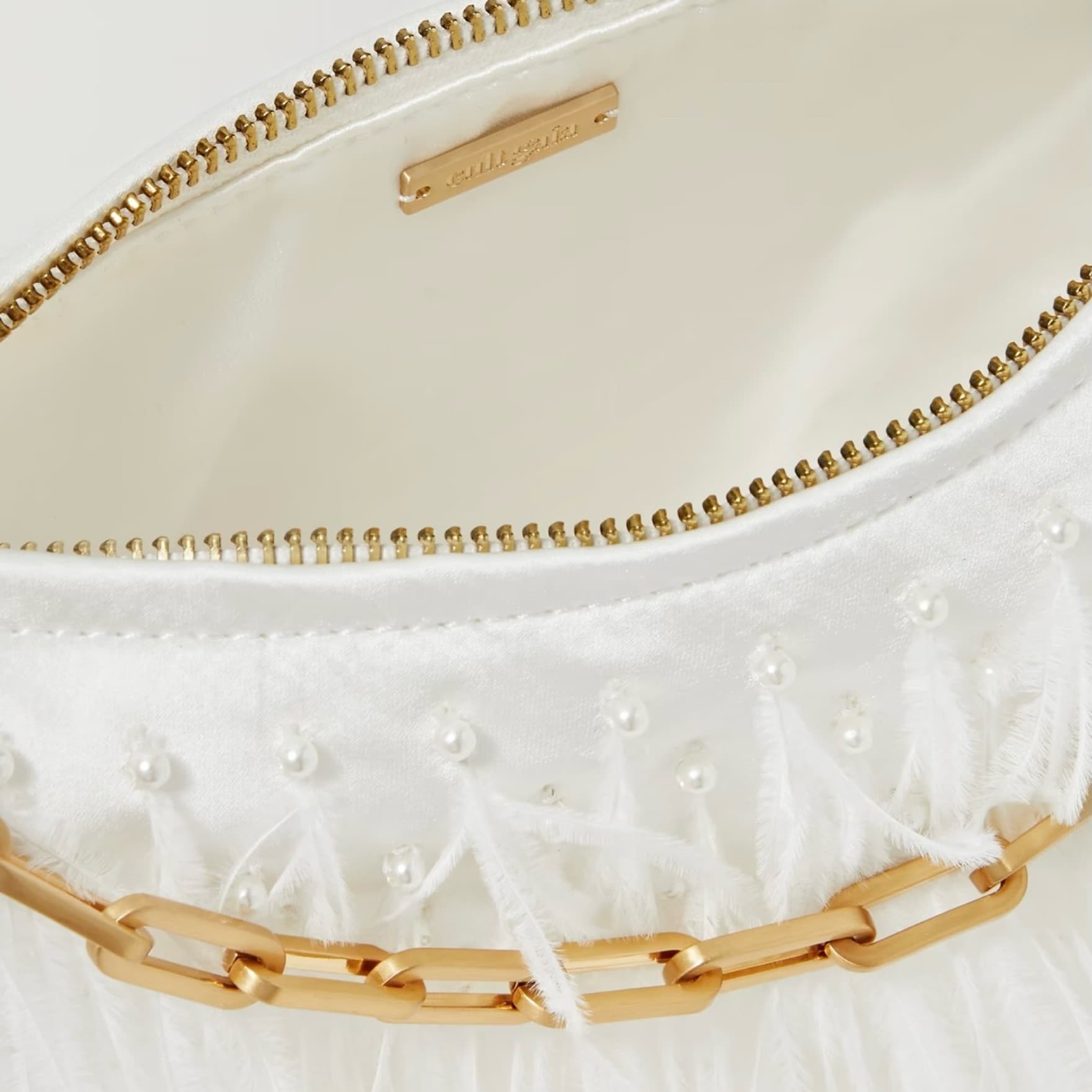 Cult Gaia Feather Bag - White - Image 4