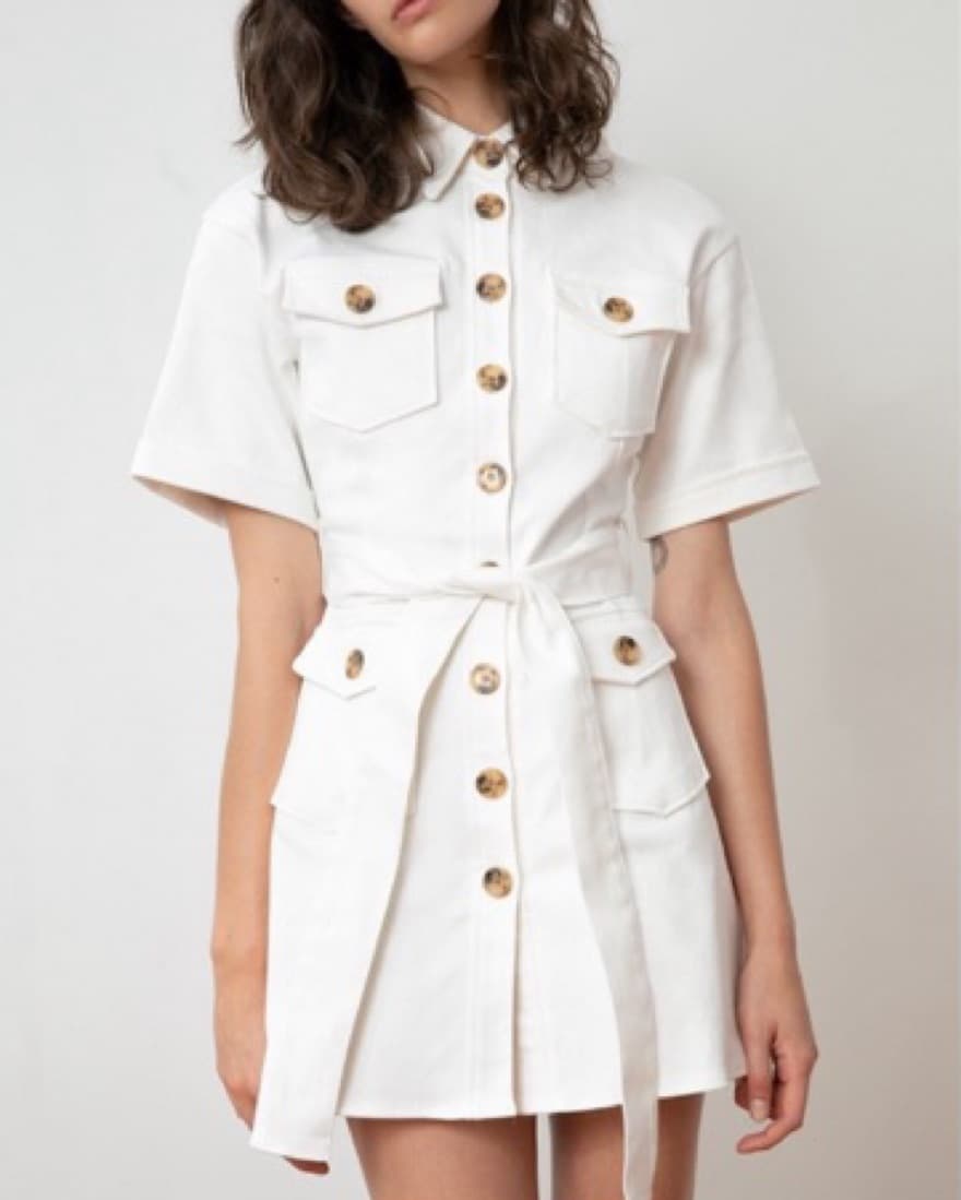 Pixie Market White Utility Dress - Image 4